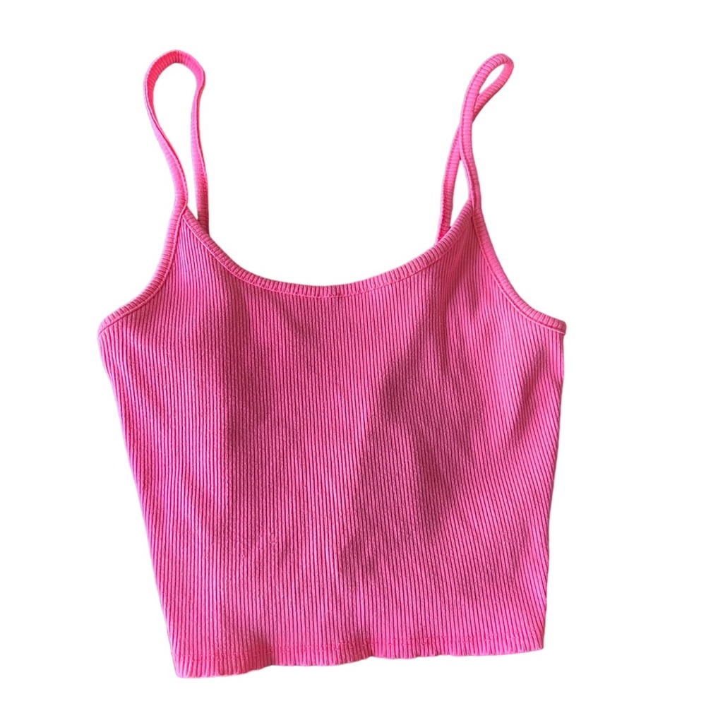American Eagle Pink Ribbed Tank Top Women’s Size Medium